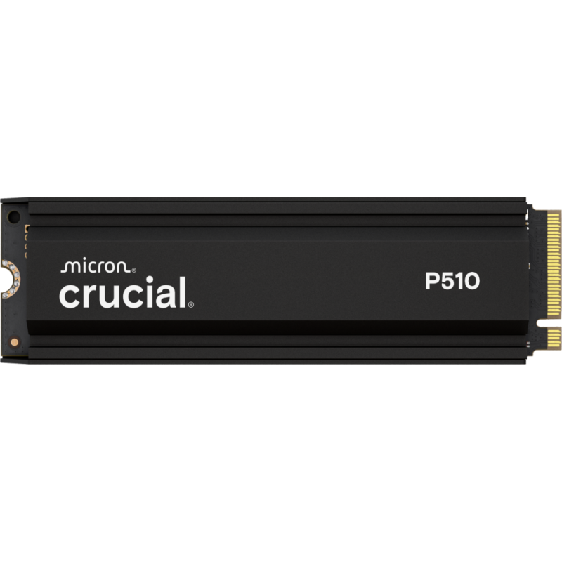 CRUCIAL P510 1TB PCIe Gen5 NVMe 2280 M.2 SSD with heatsink