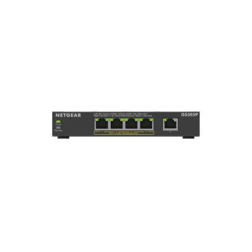 NETGEAR GS305Pv3 Non-géré Gigabit Ethernet (10 100 1000) Connexion Ethernet, supportant l'alimentation via ce port (PoE) Noir