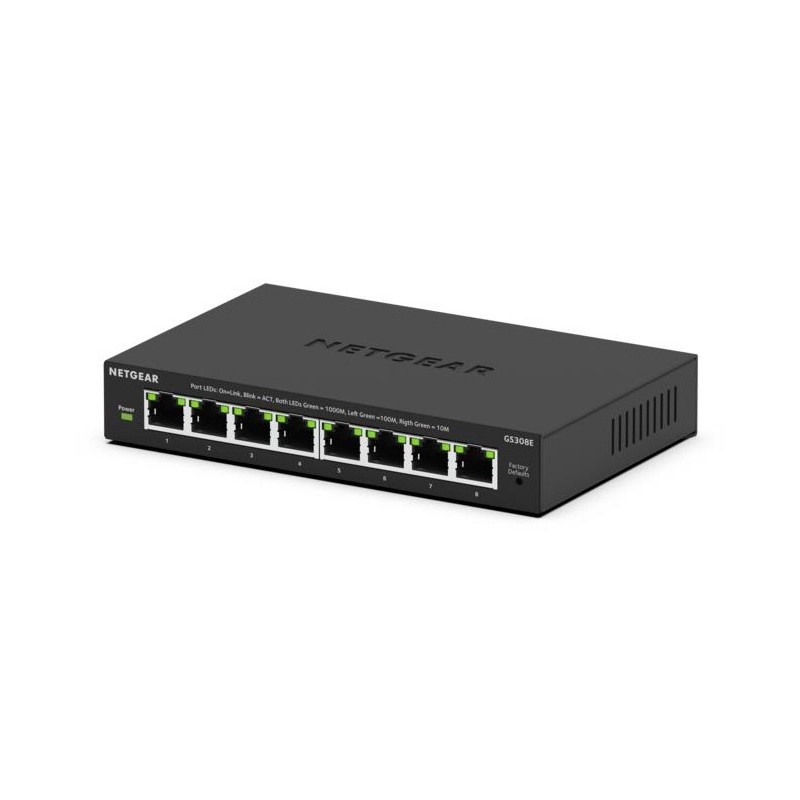 NETGEAR GS308E Géré L2 L3 Gigabit Ethernet (10 100 1000) Noir