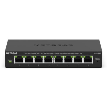 NETGEAR GS308E Géré L2 L3 Gigabit Ethernet (10 100 1000) Noir