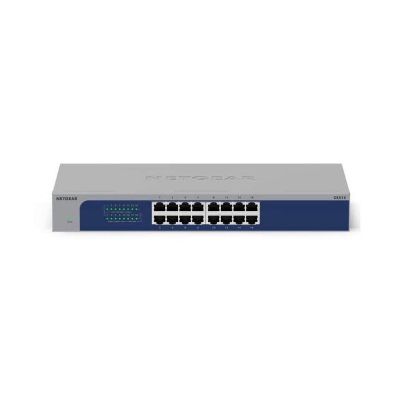 NETGEAR GS516-300EUS commutateur réseau Non-géré Gigabit Ethernet (10 100 1000) Gris