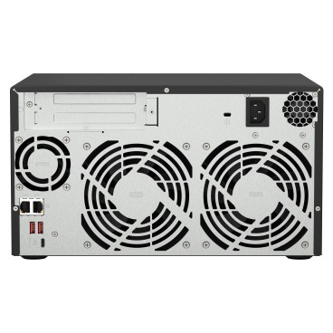 QNAP TS-873A NAS Tower Ryzen Embedded V1500B 8 Go DDR4 0 To QNAP Turbo System Noir