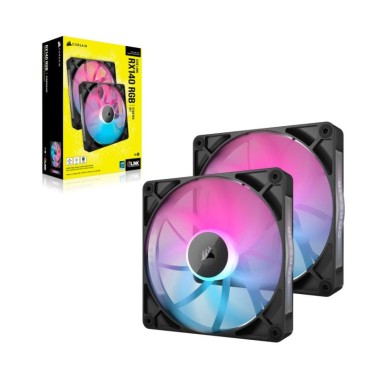Corsair iCUE LINK RX140 RGB Boitier PC Ventilateur 14 cm Noir 2 pièce(s)