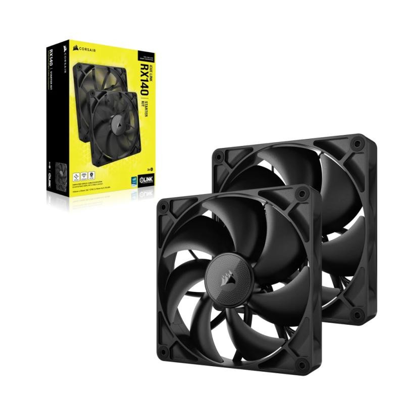 Corsair iCUE LINK RX140 Boitier PC Ventilateur 14 cm Noir 2 pièce(s)