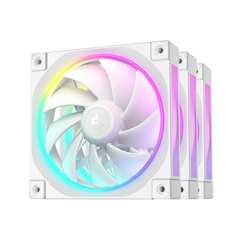 DeepCool FL12 WH-3 in 1 Boitier PC Ventilateur 12 cm Blanc 3 pièce(s)