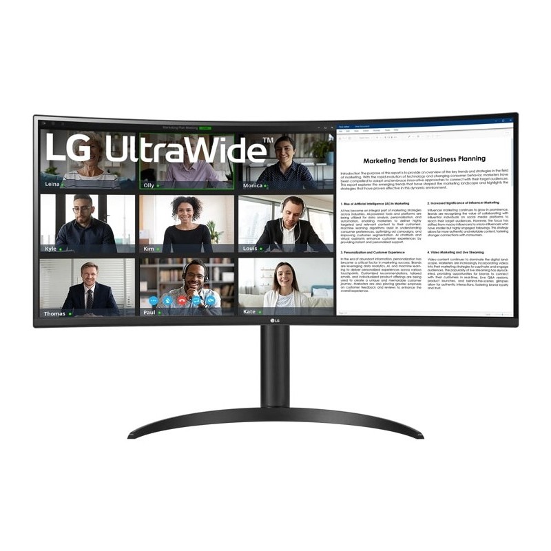LG 34WR55QK-B écran plat de PC 86,4 cm (34") 3440 x 1440 pixels Wide Quad HD Noir