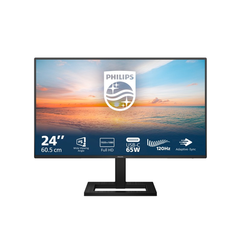 Philips 1000 series 24E1N1300AE 00 écran plat de PC 60,5 cm (23.8") 1920 x 1080 pixels Full HD LCD Noir