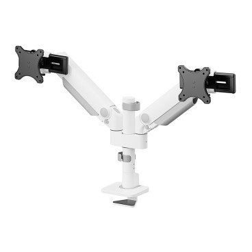 Neomounts DS65S-950WH2 Support d'écran à fixer 24-34" - ressort à gaz - Topfix - multiréglable - arrêt 180°