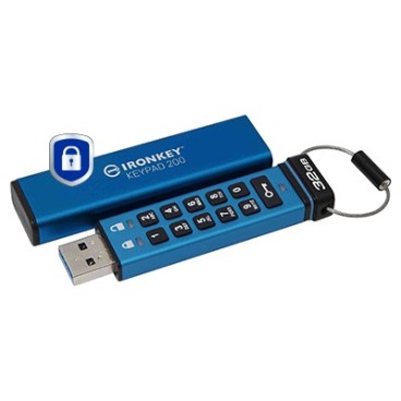 Kingston Technology IronKey Keypad 200 de 32 Go, FIPS 140-3 niveau 3 (en attente), chiffrement AES-256