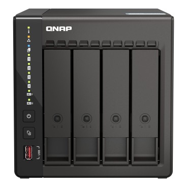 QNAP TS-453E NAS Tower Intel® Celeron® J6412 8 Go 0 To QNAP QTS Noir