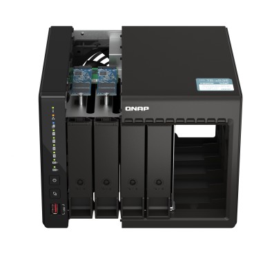 QNAP TS-453E NAS Tower Intel® Celeron® J6412 8 Go 0 To QNAP QTS Noir