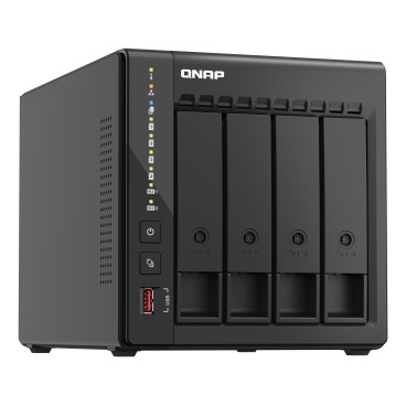 QNAP TS-453E NAS Tower Intel® Celeron® J6412 8 Go 0 To QNAP QTS Noir