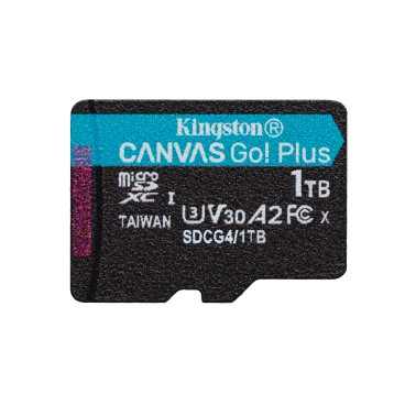 Kingston Technology Carte microSDXC Canvas Go Plus Gen4 200 Mo s A2 U3 V30 1 To + adaptateur