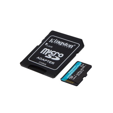 Kingston Technology Carte microSDXC Canvas Go Plus Gen4 200 Mo s A2 U3 V30 1 To + adaptateur