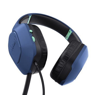 Trust GXT 415B Zirox Casque Avec fil Arceau Gaming Bleu