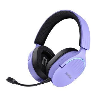 Trust GXT 491P FAYZO Casque Avec fil &sans fil Arceau Gaming USB Type-A Bluetooth Noir, Violet