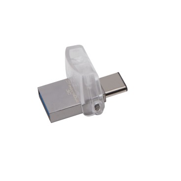 Kingston Technology DataTraveler microDuo 3C 128GB lecteur USB flash 128 Go USB Type-A   USB Type-C 3.2 Gen 1 (3.1 Gen 1) Argent