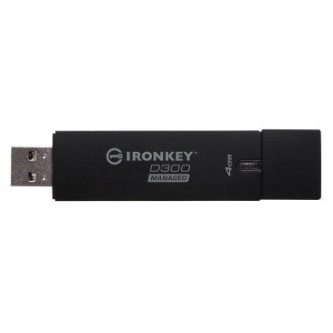 Kingston Technology IronKey D300 lecteur USB flash 4 Go USB Type-A 3.2 Gen 1 (3.1 Gen 1) Noir