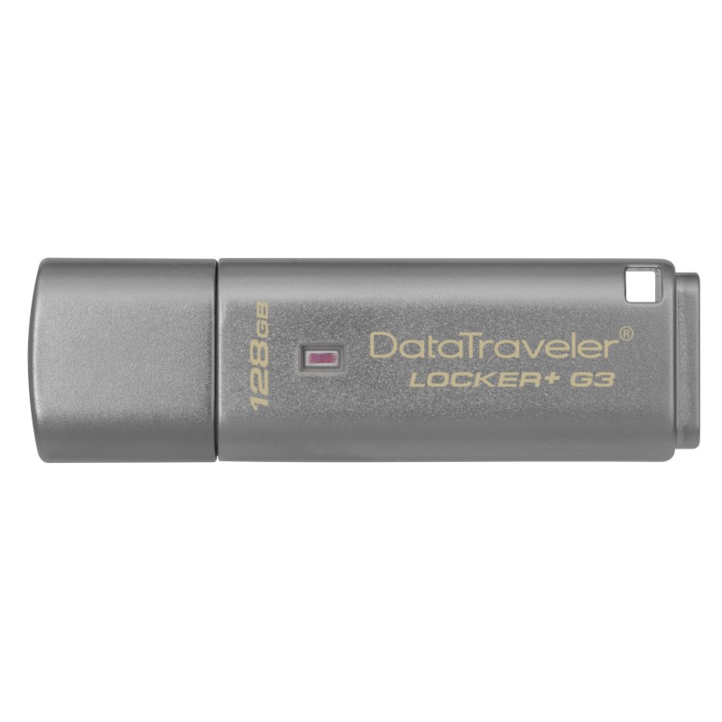 Kingston Technology DataTraveler Locker+ G3 lecteur USB flash 128 Go USB Type-A 3.2 Gen 1 (3.1 Gen 1) Argent