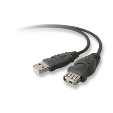 Belkin USB A A 3 m câble USB USB 2.0 Noir