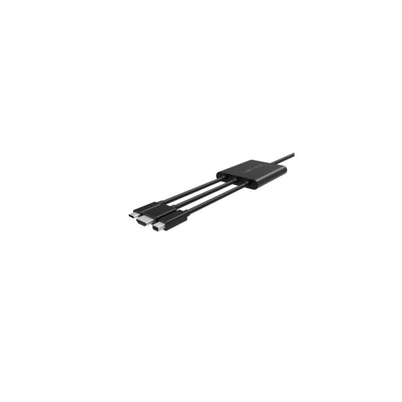 Belkin B2B169 câble vidéo et adaptateur 24 m HDMI + USB Mini DisplayPort Noir