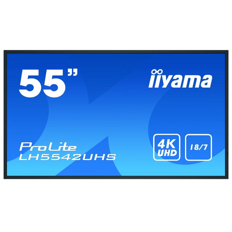 iiyama LH5542UHS-B1 affichage de messages Panneau plat de signalisation numérique 138,7 cm (54.6") IPS 500 cd m² 4K Ultra HD