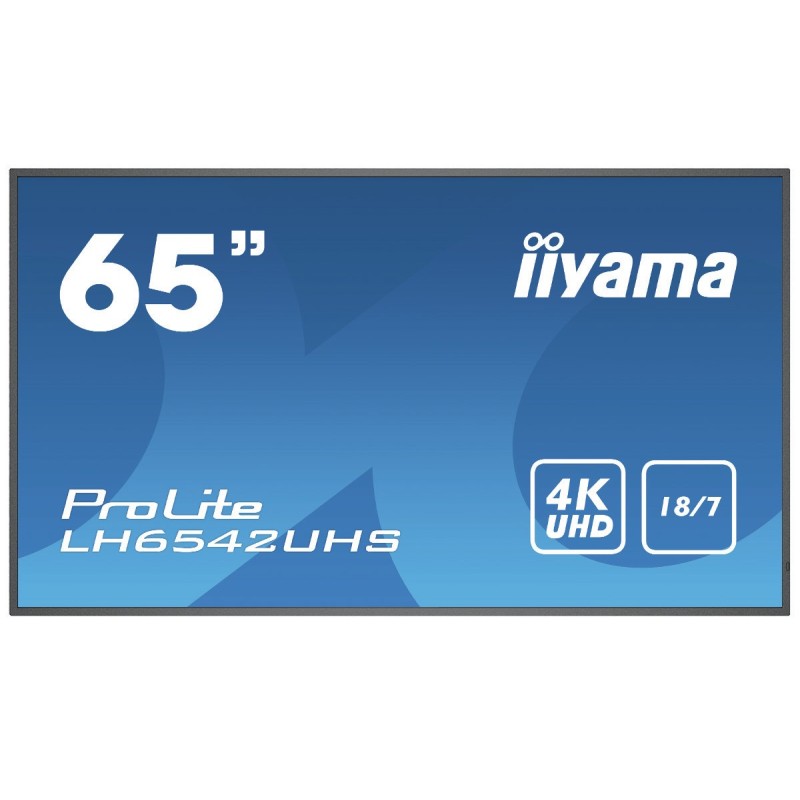 iiyama LH6542UHS-B1 affichage de messages Panneau plat de signalisation numérique 163,8 cm (64.5") IPS 500 cd m² 4K Ultra HD