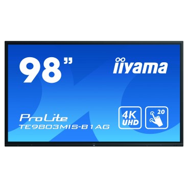iiyama ProLite TE9803MIS-B1AG moniteur à écran tactile 2,48 m (97.5") 3840 x 2160 pixels Plusieurs pressions Multi-utilisateur