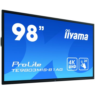 iiyama ProLite TE9803MIS-B1AG moniteur à écran tactile 2,48 m (97.5") 3840 x 2160 pixels Plusieurs pressions Multi-utilisateur