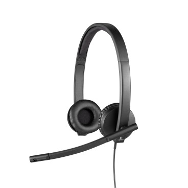 Casque Stereo HP Headset 400 Noir filaire cuir végétal idéal pour  télétravail