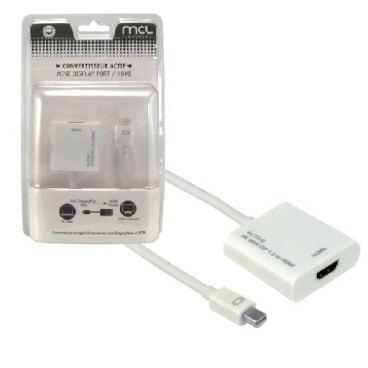 MCL CG-292CAZ câble vidéo et adaptateur 0,15 m Mini DisplayPort HDMI Type A (Standard) Blanc