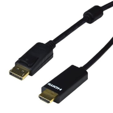 MCL DisplayPort HDMI 5 m Noir