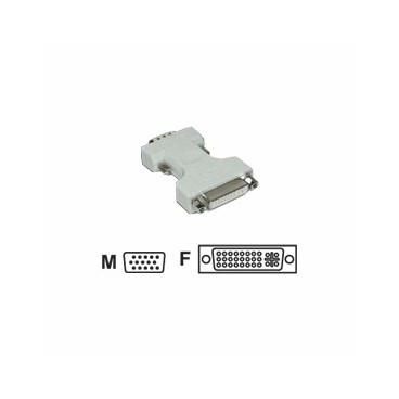 MCL Adaptateurs DVI-I vers HD15 (VGA) DVI-I Femelle   HD15 Male VGA (D-Sub) Blanc