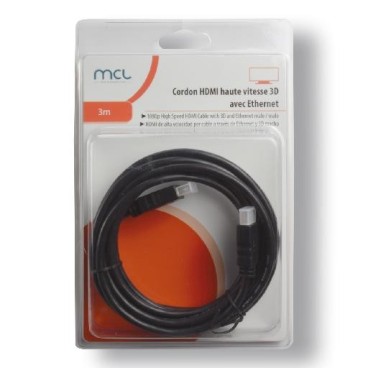 MCL MC385EZ-3M câble HDMI HDMI Type A (Standard) Noir