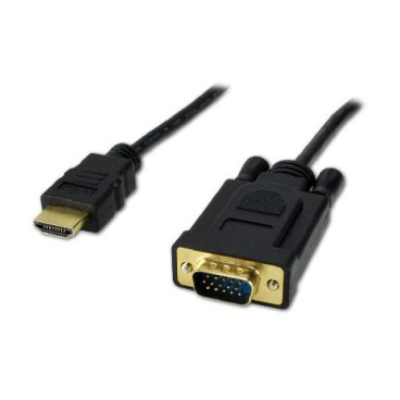 MCL MC287-1.5M câble vidéo et adaptateur 1,5 m HDMI Type A (Standard) VGA (D-Sub) Noir