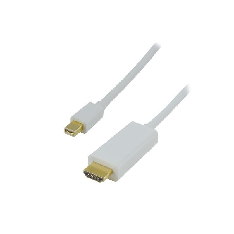 MCL MC394E-2M W câble vidéo et adaptateur Mini DisplayPort HDMI Blanc
