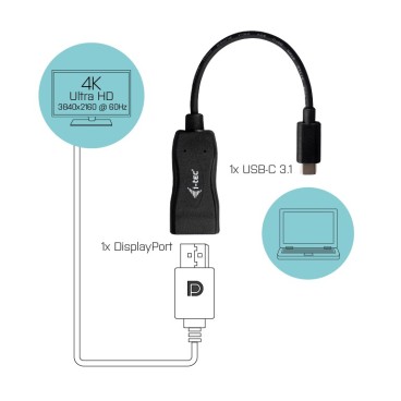 i-tec USB-C Display Port Adapter 4K 60 Hz
