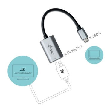 i-tec Metal USB-C Display Port Adapter 4K 60Hz