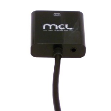 MCL CG-287C2 câble vidéo et adaptateur HDMI Type A (Standard) VGA (D-Sub) + 3,5 mm Noir