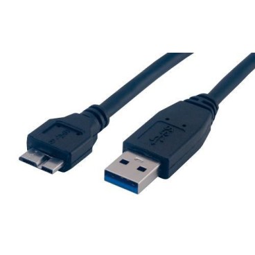 MCL 1.8m USB3.0 câble USB 1,8 m USB 3.2 Gen 1 (3.1 Gen 1) Micro-USB B USB A Noir