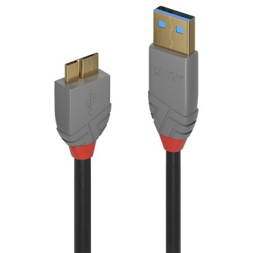 Lindy 36766 câble USB 1 m USB 3.2 Gen 1 (3.1 Gen 1) USB A Micro-USB B Noir