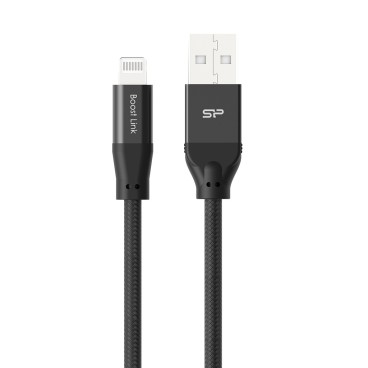 Silicon Power SP1M0ASYLK35AL1K câble USB 1 m USB 2.0 USB A USB C Lightning Noir