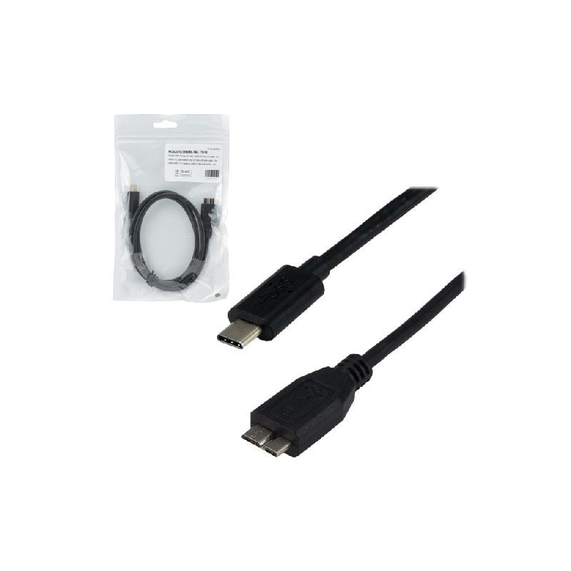 MCL MC923-1C 3HBME-1M câble USB USB 3.2 Gen 1 (3.1 Gen 1) USB C Micro-USB B Noir