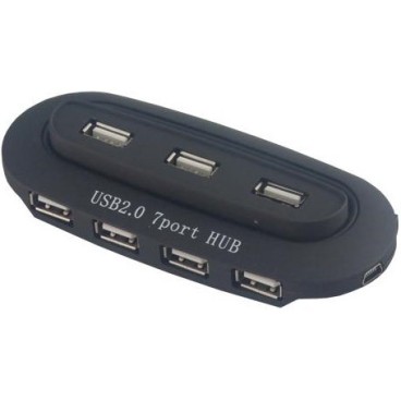 MCL USB2-H157 N hub & concentrateur 480 Mbit s Noir
