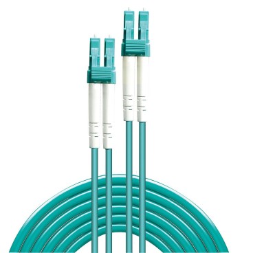 Lindy 46404 câble de fibre optique 100 m LC OM3 Turquoise