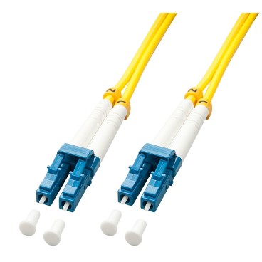 Lindy 47451 câble de fibre optique 2 m LC OS2 Jaune