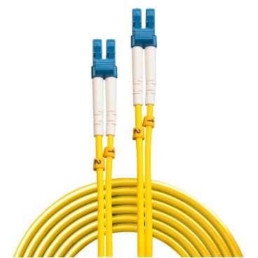 Lindy 47455 câble de fibre optique 15 m LC OS2 Jaune