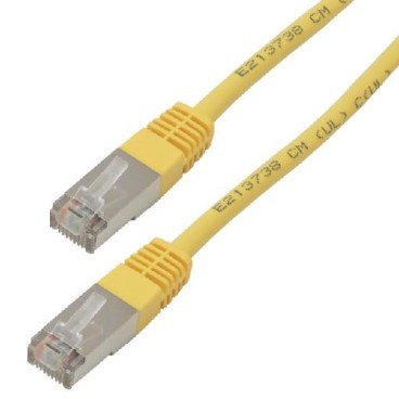 MCL CAT 5E F UTP 5m câble de réseau Jaune Cat5e F UTP (FTP)
