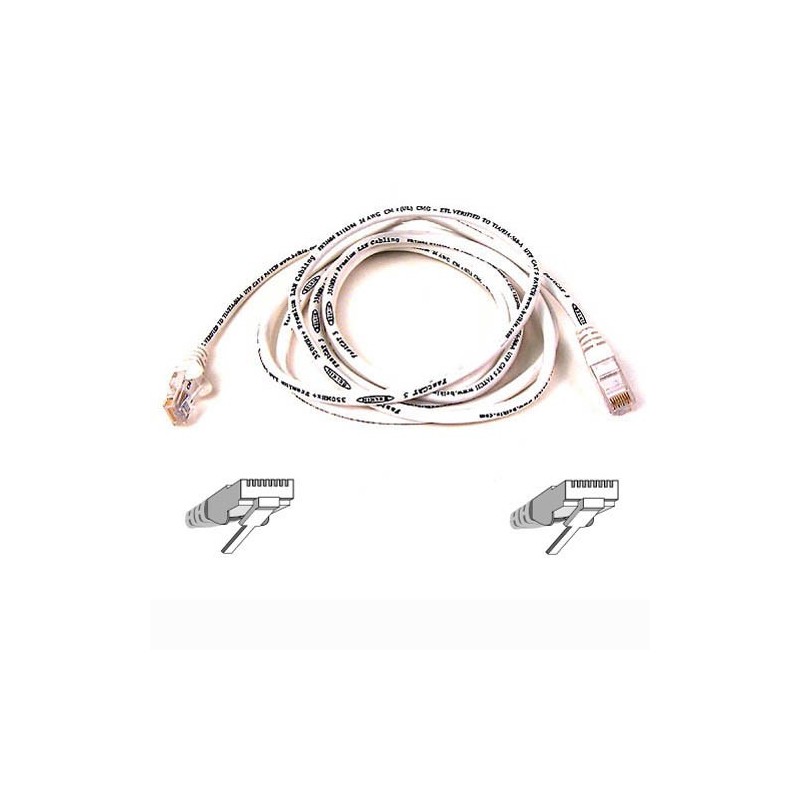 Belkin Cable Patch Cat6 RJ45 Snagless White 1m câble de réseau Blanc