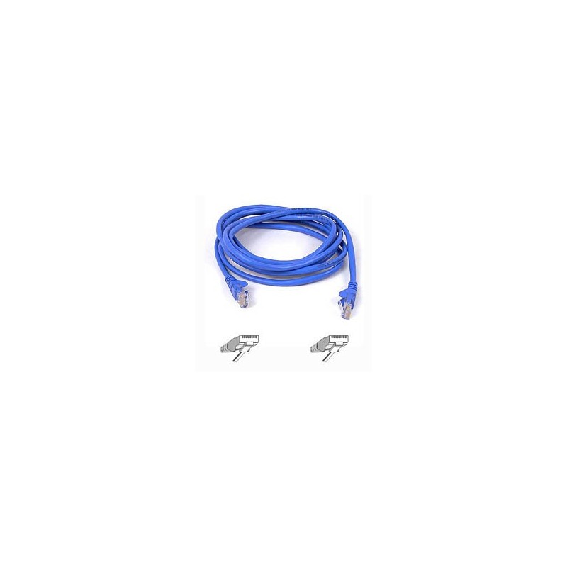Belkin Cable patch CAT5 RJ45 snagless 1m blue câble de réseau Bleu